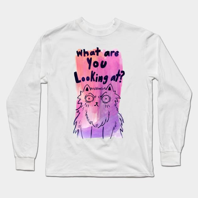 What are You Looking at? Long Sleeve T-Shirt by saradaboru